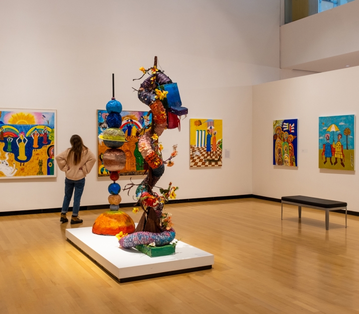 Wide-angle view of the exhibition