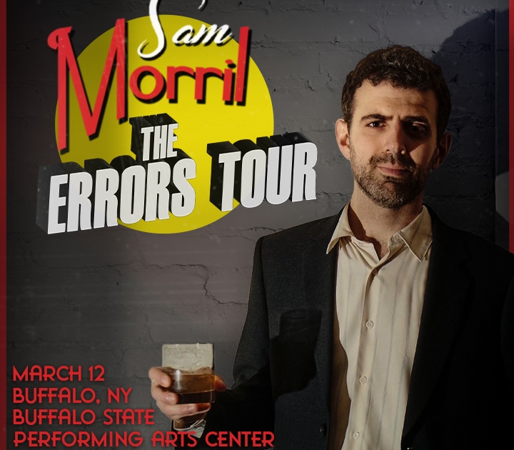 Graphic promoting Sam Morril