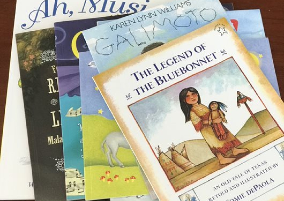 Pile of children's books