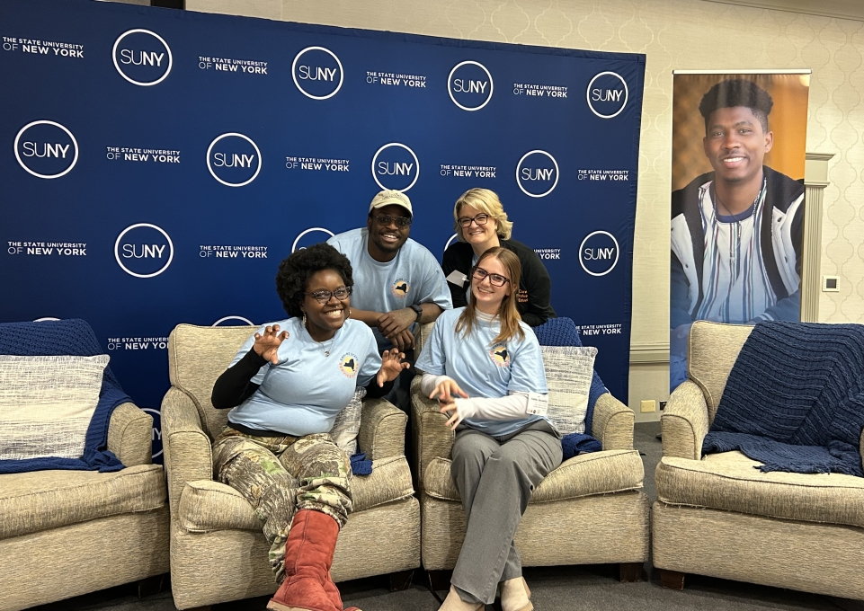 Buffalo State students with Denise Harris at SUNY ESSC Summit